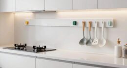 hidden backsplash for cleaning
