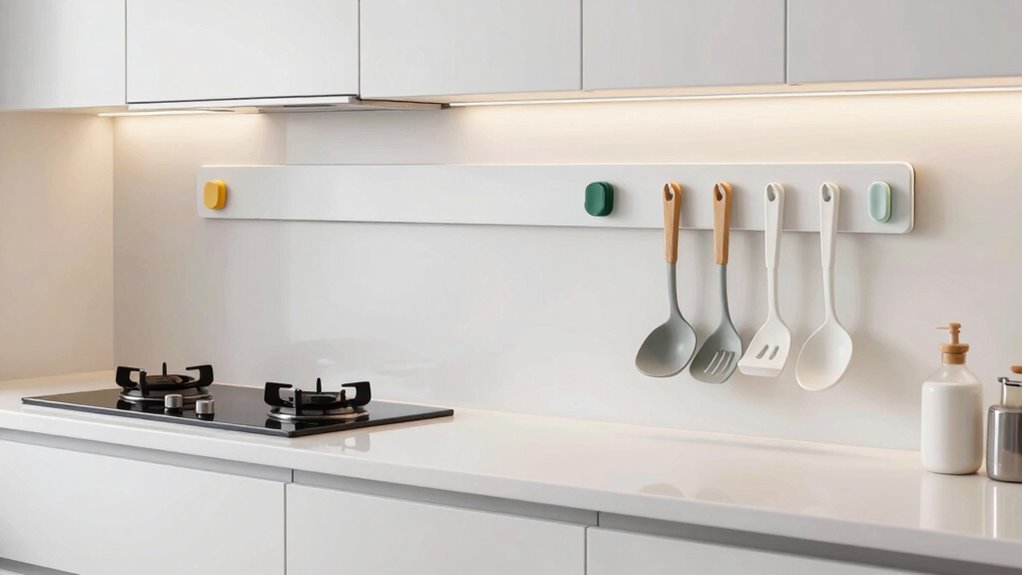 hidden backsplash for cleaning
