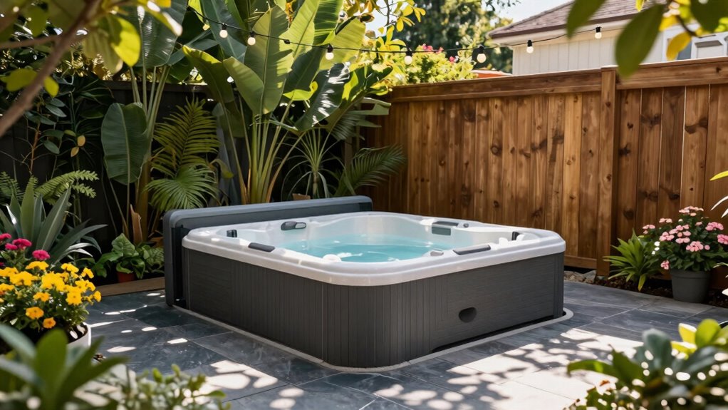 hot tub lighting and ambiance