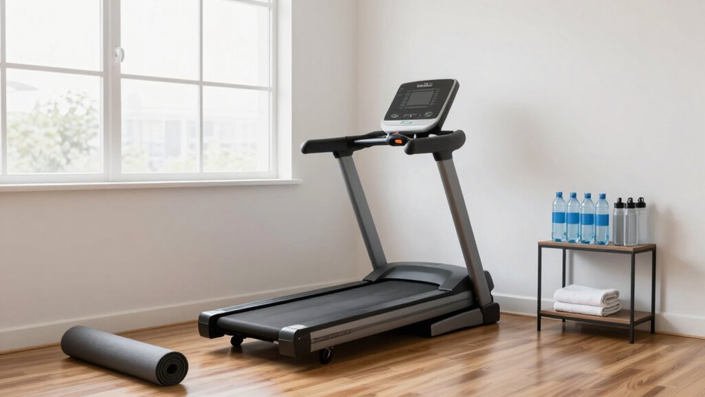 organized inviting workout space