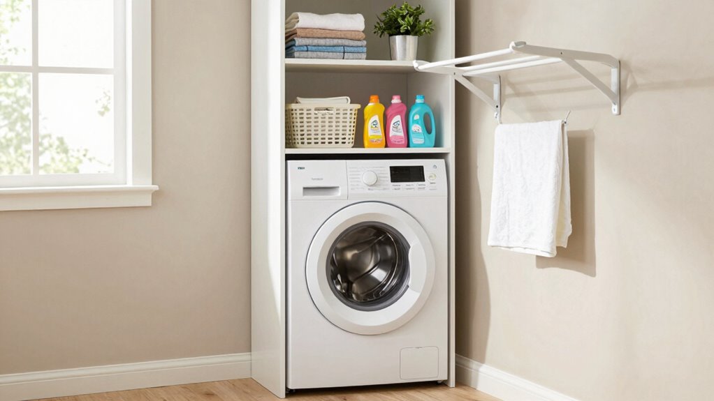 organized small laundry space