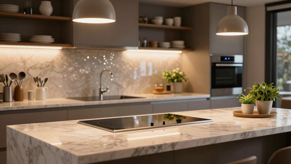 under cabinet lighting enhances functionality