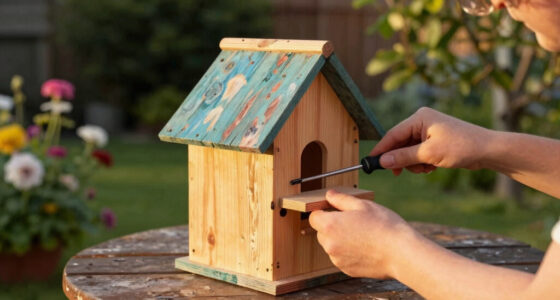 Built a place for his bird to flee again!