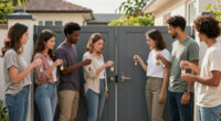 Six people can have their own lock and each one can open the gate.
