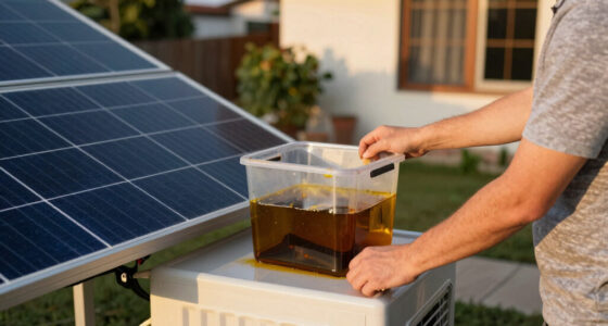 Home cooling panel based on PV and waste cooking oil