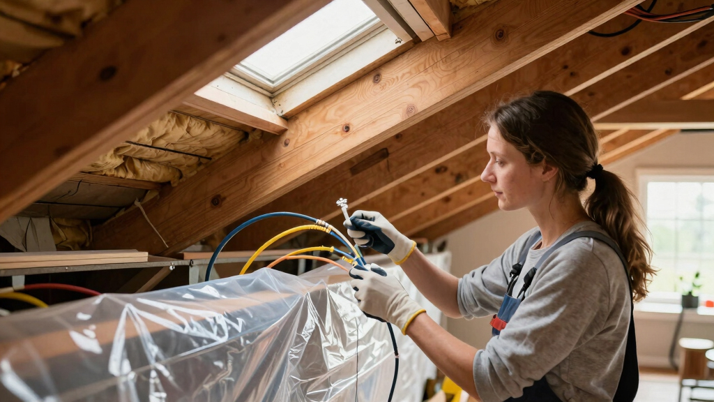 How to protect existing fiber prior to attic insulation work?