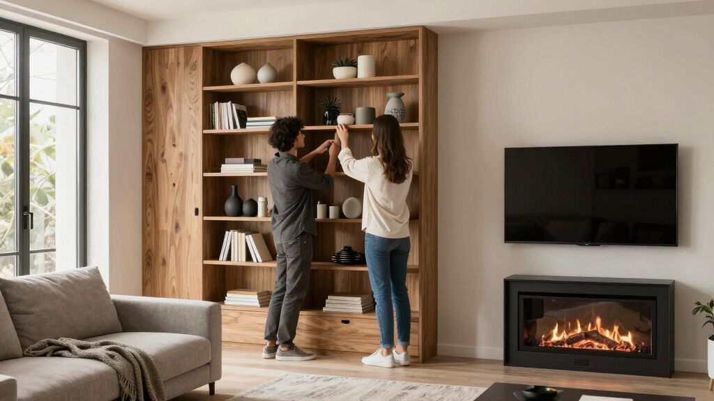 This Living Room’s Fireplace Now Has a Dream Built-In Thanks to an IKEA BILLY Hack