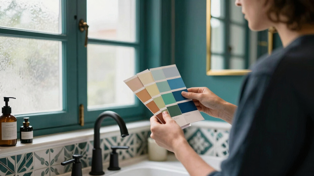 A Color Consultant Turned a Bedroom Into a Bold Bathroom