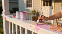A Cream And Pink Paint Refresh Brightened Their Bland Front Porch