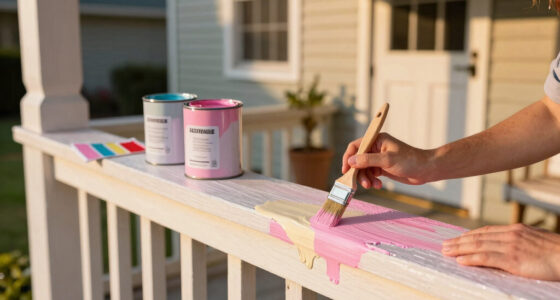 A Cream And Pink Paint Refresh Brightened Their Bland Front Porch