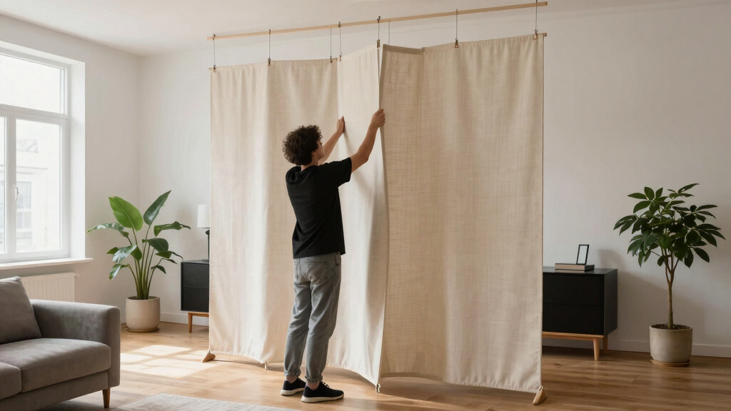 The IKEA Store Convinced Me to Hang Room Dividers from the Ceiling