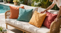 These $15 Pillows Instantly Created Chic Beach Club Vibes in My Backyard