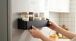 This Magnetic Shelf Turns The Empty Side Of Your Fridge Into Extra Storage Space