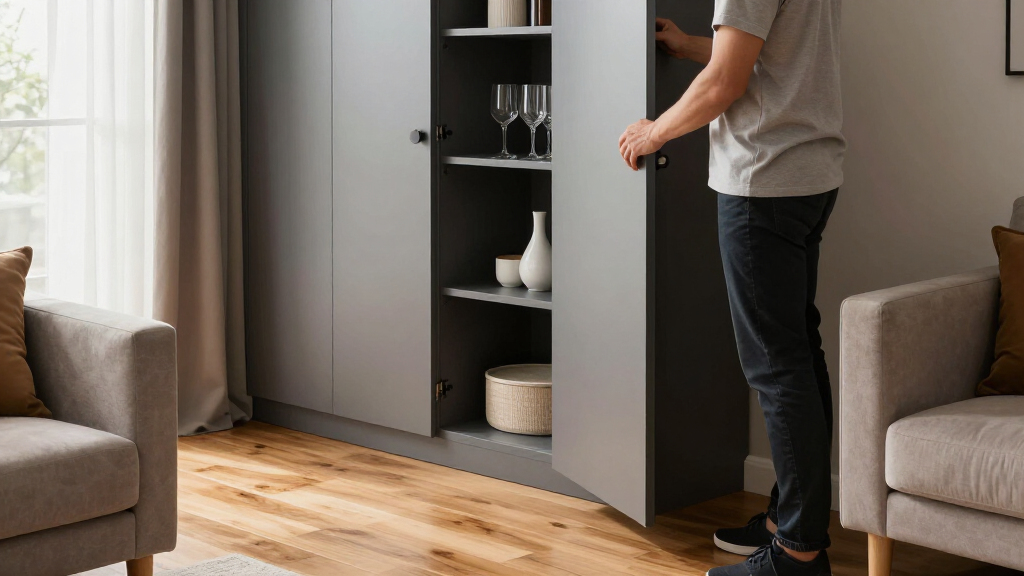 A Wall Of Cabinets Did More Than Add Storage To This Living Room