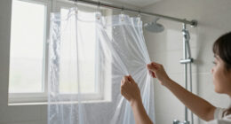 AmazerBath Shower Curtain Liner, 72X72 Clear Shower Curtain Liner, Waterproof Plastic Shower Liner, Cute Lightweight PEVA Shower Curtain For