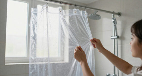 AmazerBath Shower Curtain Liner, 72X72 Clear Shower Curtain Liner, Waterproof Plastic Shower Liner, Cute Lightweight PEVA Shower Curtain For