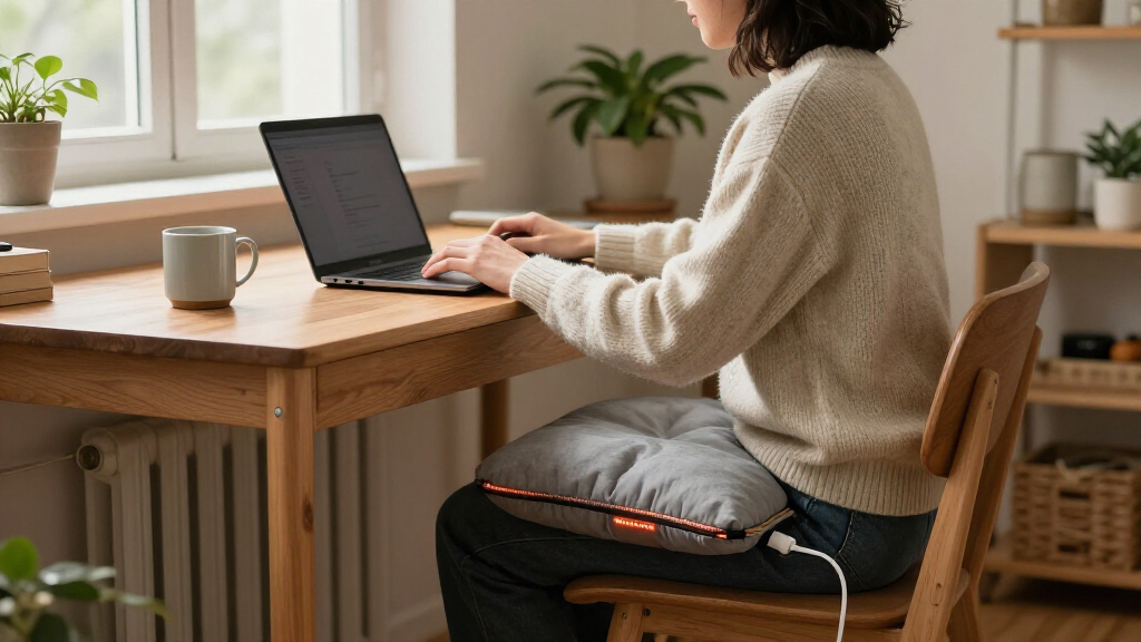 It Turns Out This Heated Seat Cushion Is The Solution To My Chilly Home Office Woes