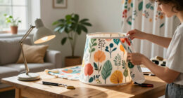 Woman Transforms Shower Curtains Into A Stunning Custom Lampshade